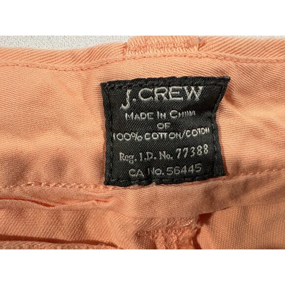 J. Crew Stanton Mens Peach Chino Shorts Sz 33 x 9 Khaki Twill 5 Pocket Zip Front - Picture 6 of 13